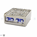  Επαγγελματική κουζίνα - 2 καυστήρες - αέριο - διπλή μονάδα - βάθος 60cm